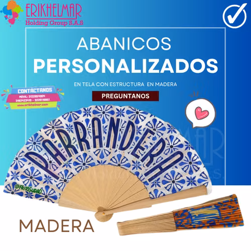 Abanicos en madera