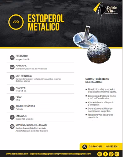 Metallic stoperol