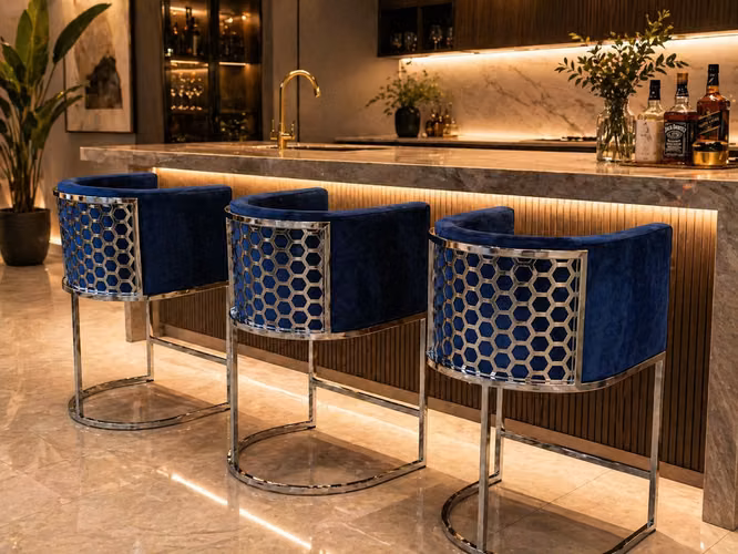 Silla Poltrona estructura dorada