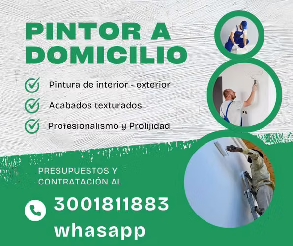 Servicio de pintura para casas, apartamentos