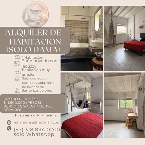 ALQUILER HERMOSA HABITACIÓN (SOLO DAMA)