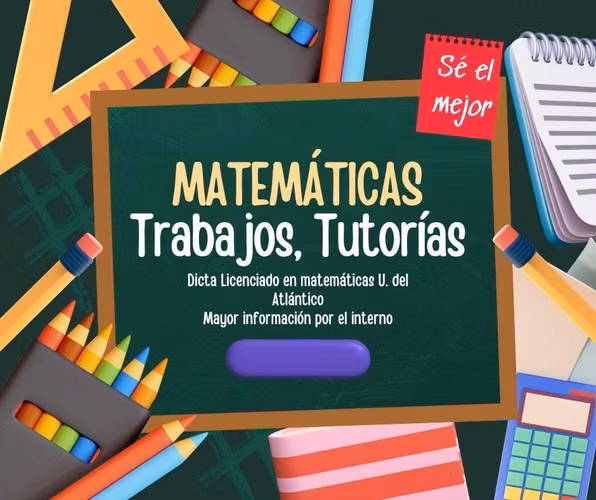 CLASES DE MATEMÁTICAS Y ESTADÍSTICA A DOMICILIO O VIRTUAL
