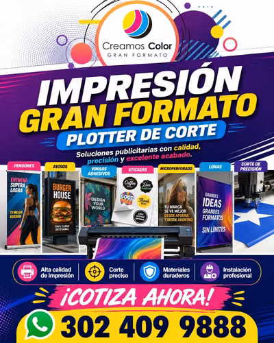 impresión gran formato y plotter de corte