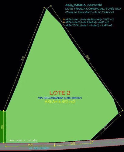 ARRIENDO Lote COMERCIAL Llanogrande. FRENTE a VÍA PRINCIPAL para RESTAURANTE (Franja Comercial/Turística) *OPORTUNIDAD* - Imagen 3