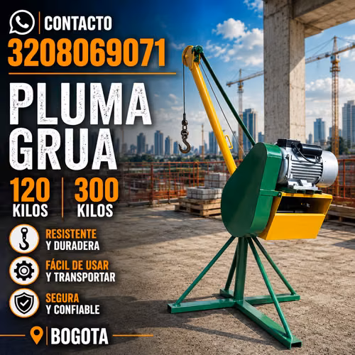 PLUMA GRUA O ELEVADOR PARA CONSTRUCCION