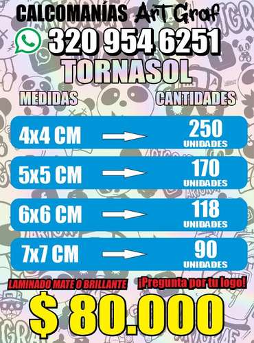 calcomanías  personalizadas