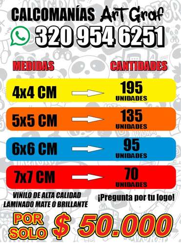 calcomanías  personalizadas