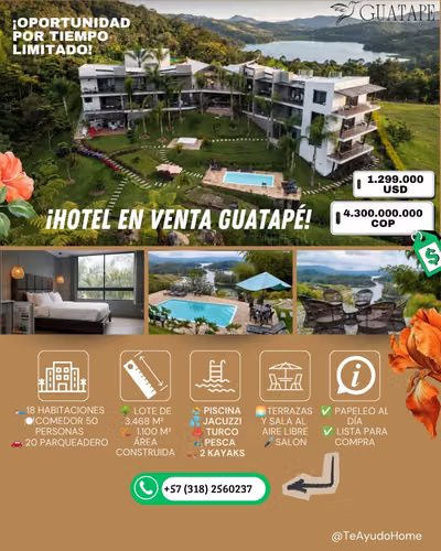  ¡HOTEL en VENTA GUATAPÉ! |  PRECIO DE OFERTA |  ¡OPORTUNIDAD POR TIEMPO LIMITADO! - Imagen 7