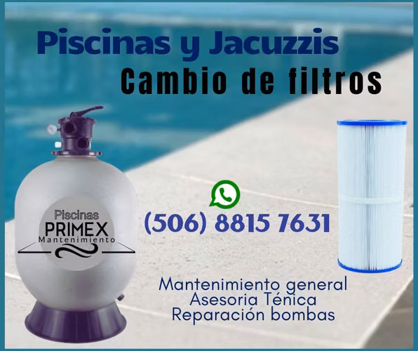 CAMBIO FILTROS DE PISCINAS Y JACUZZIS Costa Rica