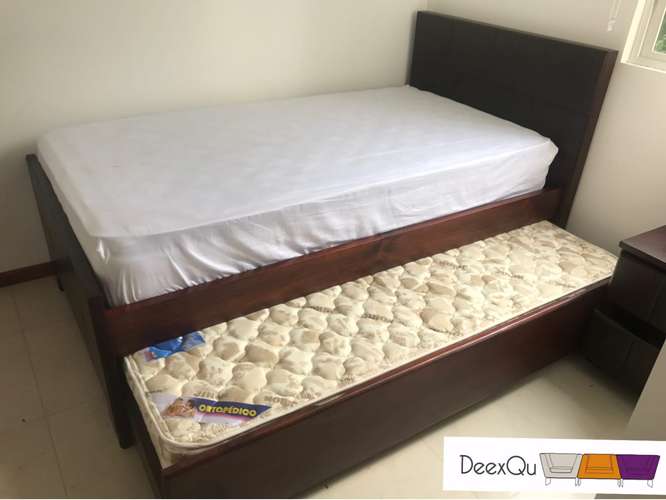 Cama matrimonial con nido individual Turan