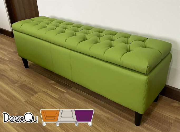 Baúl o Pie de Cama Sued verde