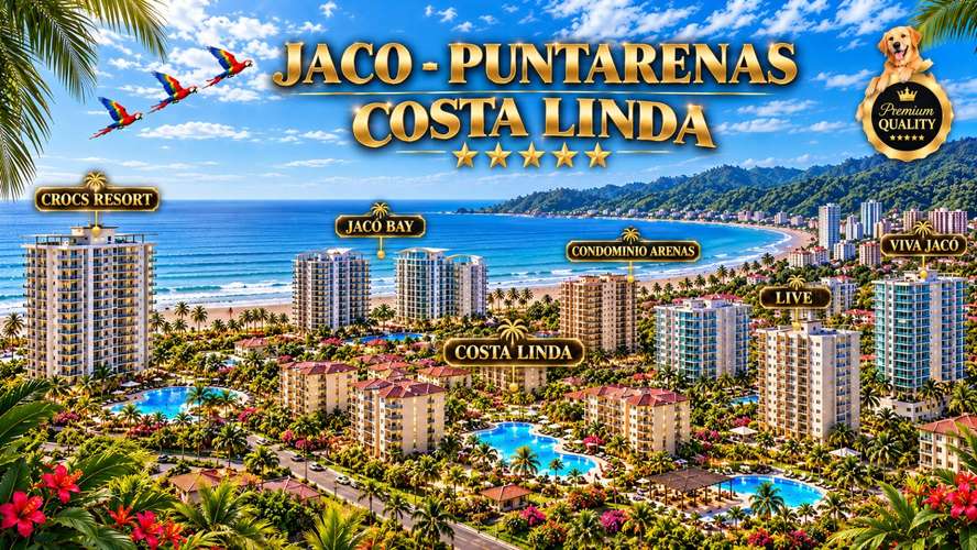 Apto Amueblado a 150m de la Playa en Costa Linda Jacó | 3 Habs + 2 Baños + Balcón + Piscina | $165,000 USD | Airbnb