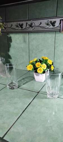 Vasos de vidrio transparente