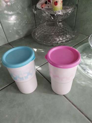 2 vasos con tapa Topperware - Imagen 2