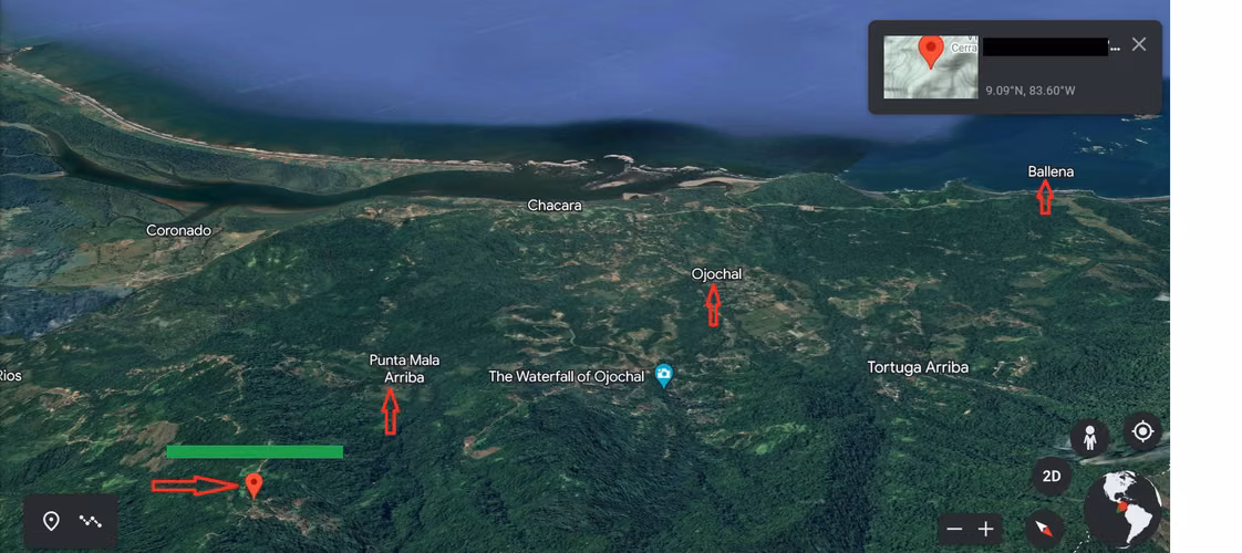 Lote en venta en Puerto Cortés, Osa, Puntarenas, vistas al océano