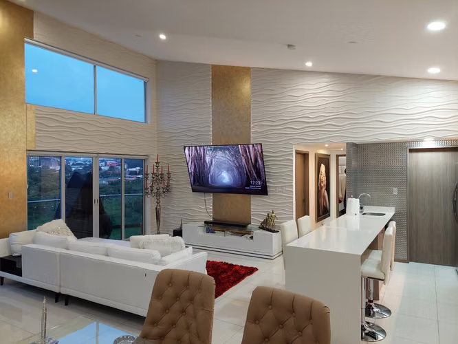 PENTHOUSE AMOBLADO ESPECTACULAR  O SOLO LINEA BLANCA EN TORRE  ROHRMOSER 135M2 - Imagen 6
