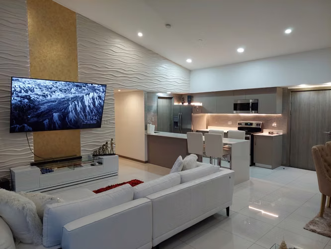 PENTHOUSE AMOBLADO ESPECTACULAR  O SOLO LINEA BLANCA EN TORRE  ROHRMOSER 135M2 - Imagen 4