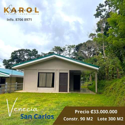 Se vende hermosa propiedad en San Martin, Venecia, San Carlos