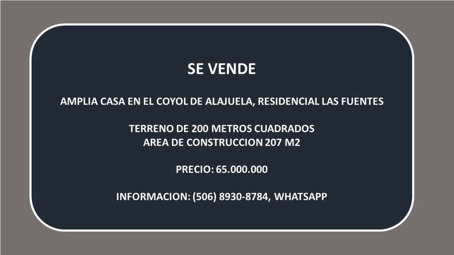 Amplia casa en el Coyol de Alajuela