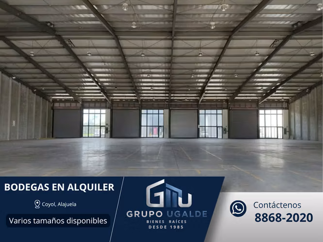 Bodegas en alquiler en El Coyol, Alajuela
