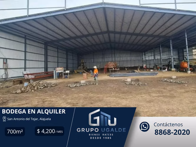 Bodegas alquiler Alajuela varios tamaños con trifásico y andén