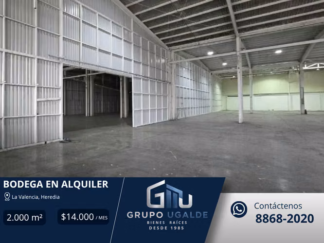 Bodega en alquiler en La Valencia, Heredia (Con Anden)
