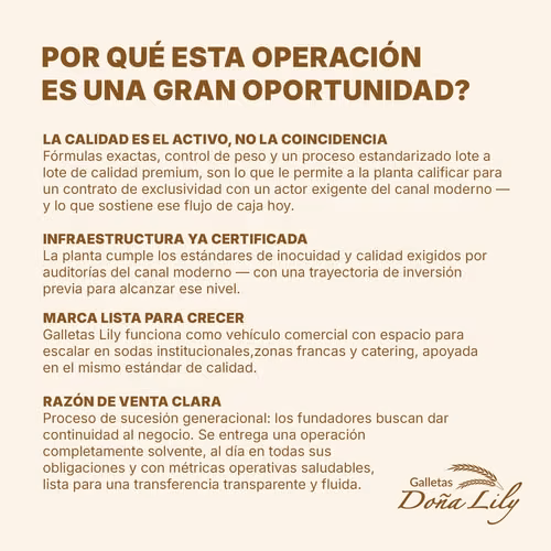 Venta de Empresa de Galletas Artesanales con Recetas Exclusivas