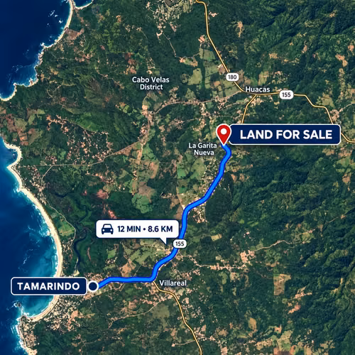Terreno en venta en La Garita Nueva, Guanacaste | 2.424 m² cerca de Tamarindo