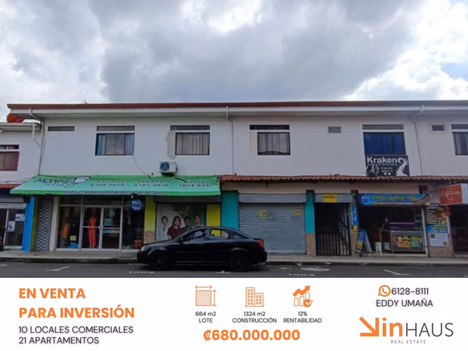 Venta de edificio con locales y apartamentos en Barrio Aranjuez -EU