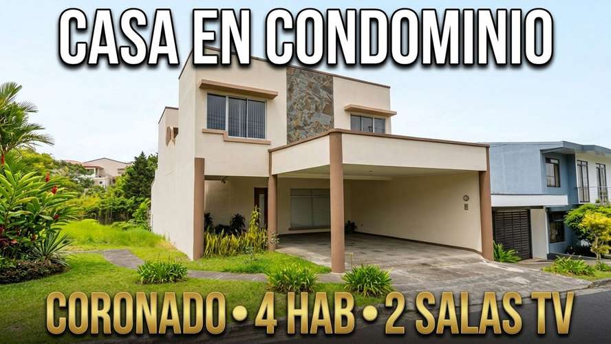 Casa en Venta en Moravia - Coronado con 4 hab. y 2 salas de TV Naturaleza y estilo de vida familiar