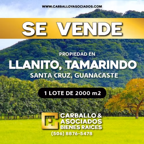 Oportunidad en Tamarindo – Lote de 2000 m² en El Llanito