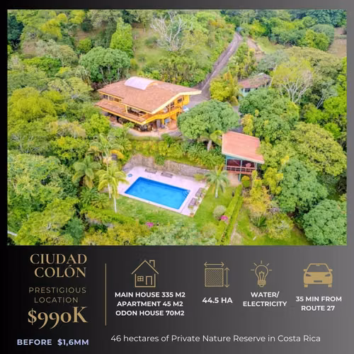 COSTA RICA PRIVATE NATURE RESERVE WITH HOUSE _ FOR SALE