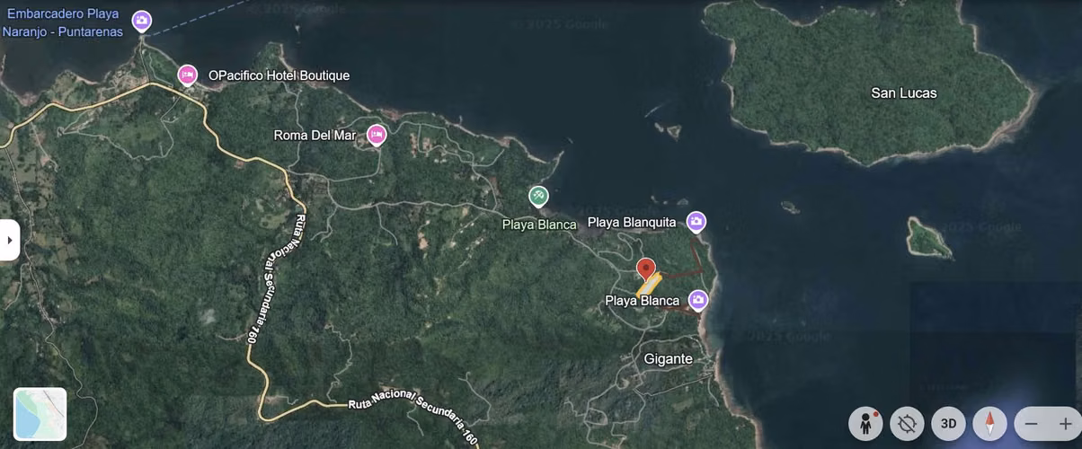 Terreno en Playa Blanca, Paquera con Vista al Mar a la venta