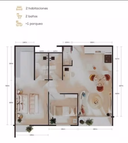  SE ALQUILA HERMOSO APARTAMENTO AMUEBLADO – CONDOMINIO KHAYA 