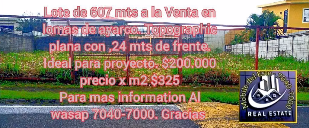 Lote a la Venta en lomas de ayarco curridabat