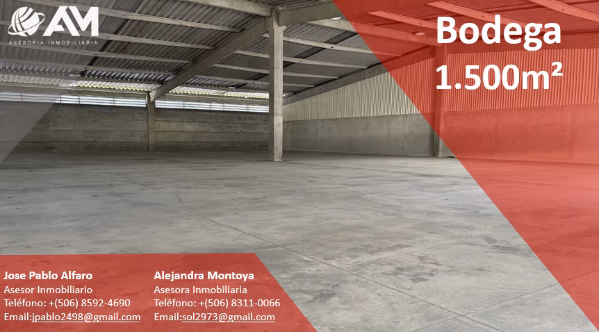 BODEGA EN LAGUNILLA DE HEREDIA 1.500m²