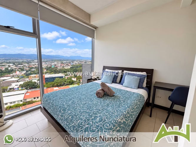 Apartamento amueblado de 2 habitaciones en QBO