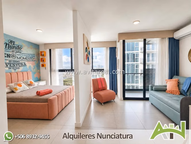 Apartamento estudio amueblado | Sky Garden | AC