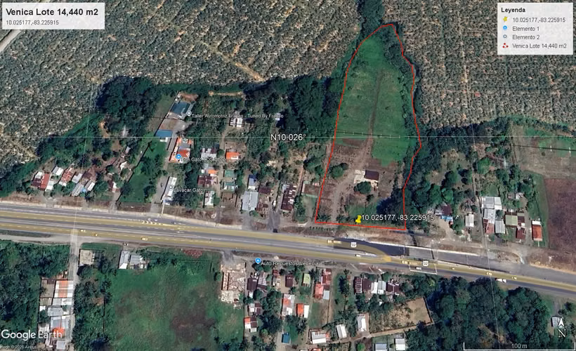 Venecia lote 14,681m2 Ruta 32,  85 m de frente