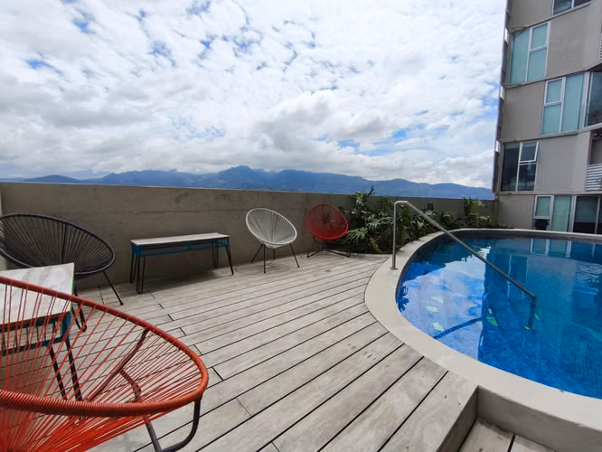 Amueblado, 2 hab, balcón, vista a montañas, Secrt Sabana, piscina y gimnasio - Imagen 22