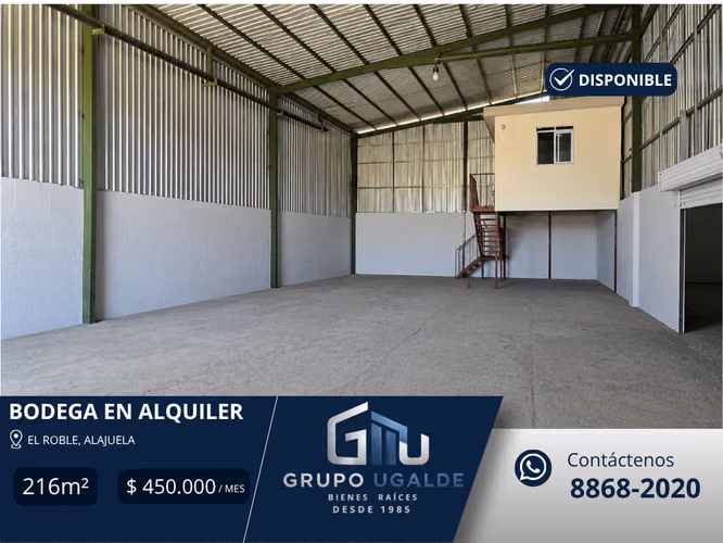 Bodega en Alquiler | El Roble, Alajuela