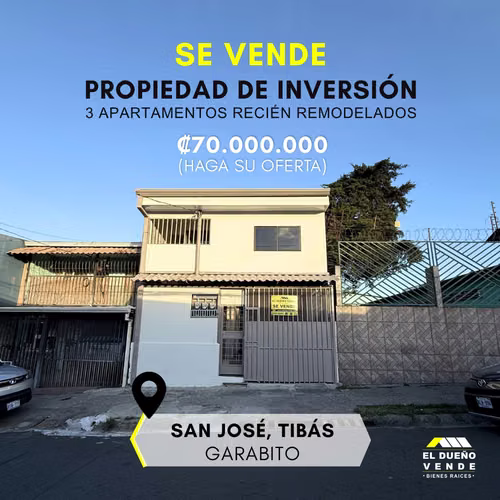Property for Sale with three Apartments