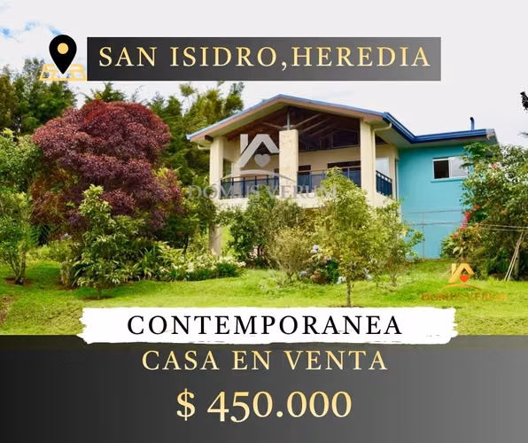 Moderna Casa en Venta en San Isidro de Heredia – ¡Precio Rebajado a $465.000!