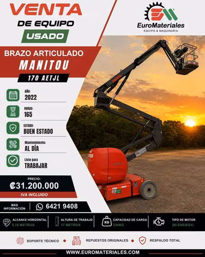 BRAZO ARTICULADO MANITOU 170 AETJL- Año 2022