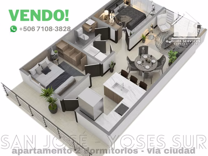 INVERSIONISTA! 2 Dormitorios, Condominio, con Inquilino – Yoses Sur, San José - Imagen 11