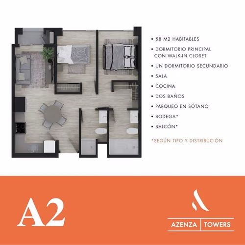 Apartamentos en Azenza Towers, Uruca. Con Línea blanca - Imagen 2