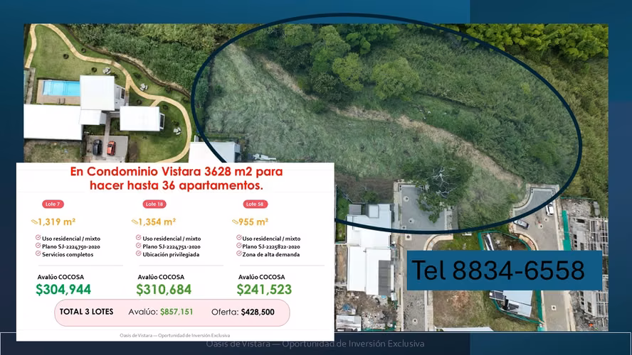 Oportunidad de desarrollo con descuento real – 50% del avalúo Cocosa-Financio y Recibo