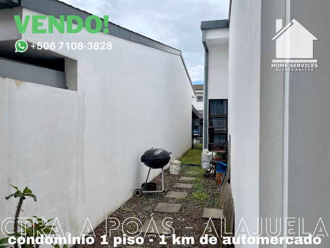 VENDO! Condominio 1 Piso a 1 km Automercado – Alajuela
