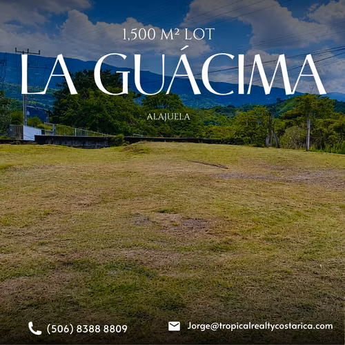 Lote Exclusivo en Venta en Las Vueltas, La Guácima – Vistas a la Montaña y Listo para Construir