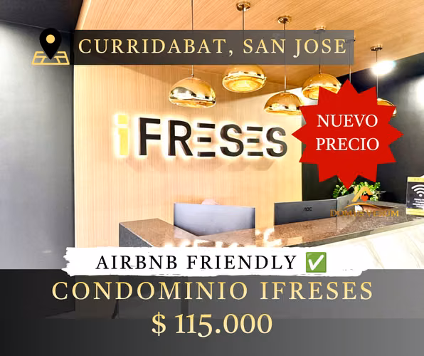 Apartamento en Venta en Curridabat — Torre iFreses Piso 17 | 1 Habitación | Vista a Heredia
